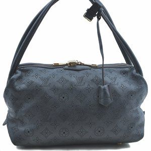 Galatea PM Mahina Leather Shoulder Tote Bag Black